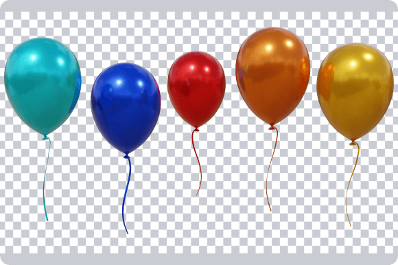 Download Balloons Golden and Colorful PNG PSD - Gold Collection