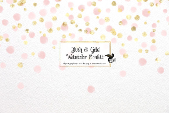 Download Blush and Gold Watercolor Confetti - Gold Collection
