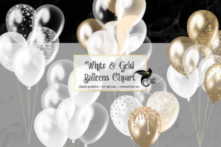 Download White and Gold Balloons Clipart - Gold Collection