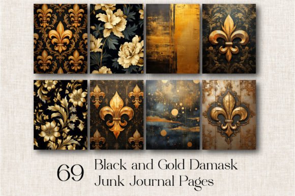 Download 69 Black and Gold Digital Background - Gold Collection
