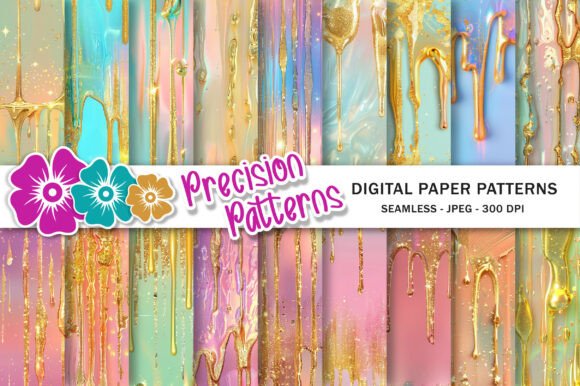 Download Dripping Gold and Pastel Backgrounds - Gold Collection