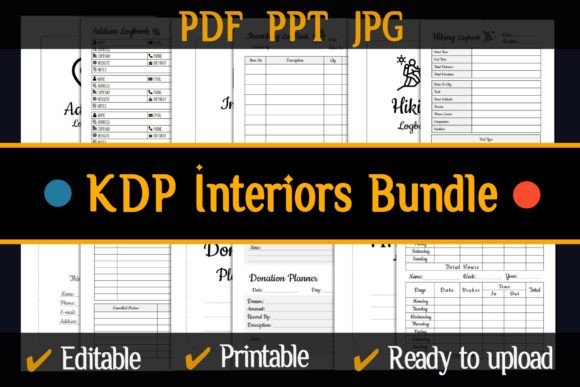 Download KDP Interiors Bundle Editable Templates - Editable Collection