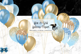 Download Blue and Gold Balloons Clipart - Gold Collection