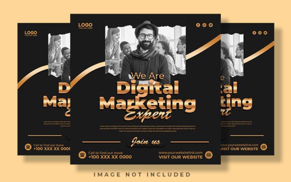 Download Golden Black Digital Marketing Social - Gold Collection