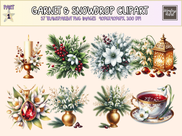 Download Garnet &amp; Snowdrop Clipart - Garnet Collection