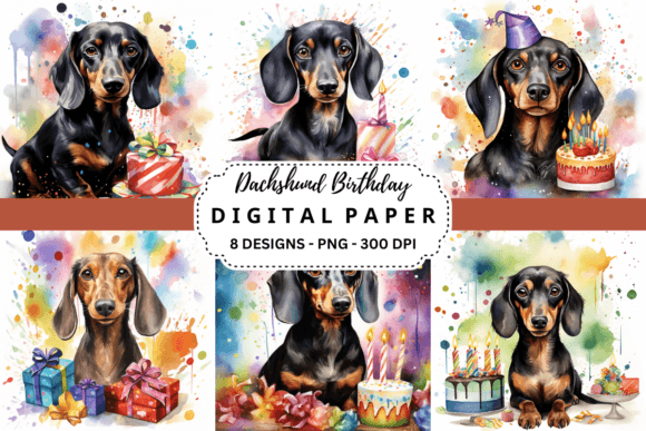 Download Dachshund Birthday Background - Birthday background Collection
